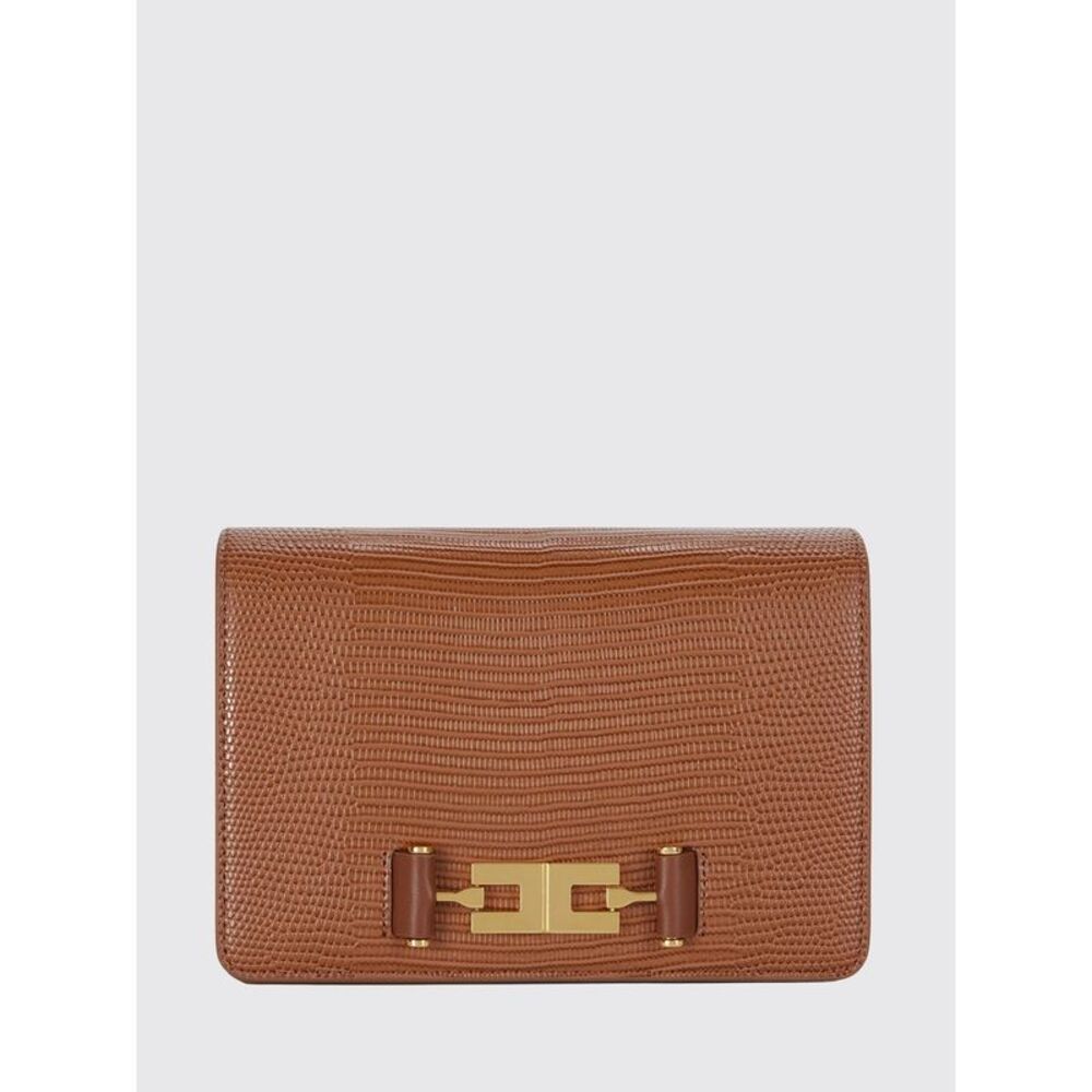 Monogram Mini Crossbody Bag Elisabetta Franchi With Metallic Logo